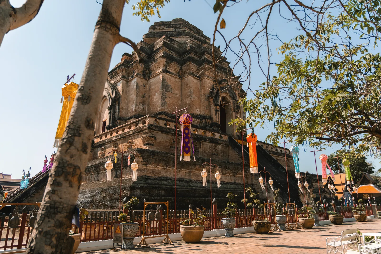 Discover the historical beauty of Wat Chedi Luang, a prominent temple in Chiang Mai, Thailand.
